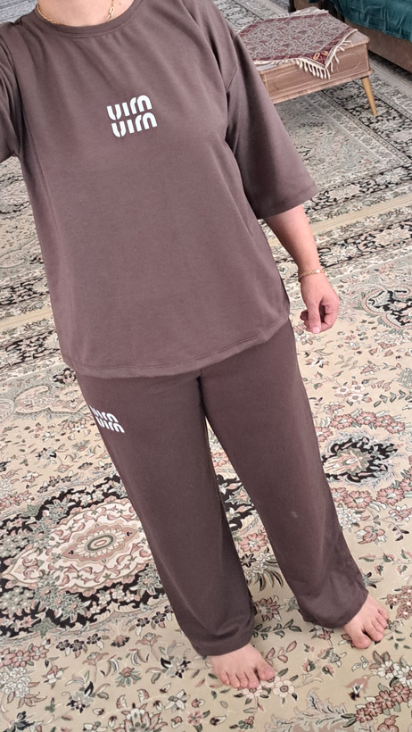 ست تیشرت شلوار پنبه گلکسی میومیو